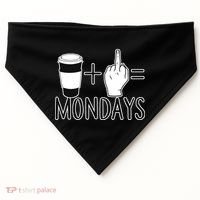 Coffee Plus Middle Finger Equals Monday USA-Made Doggie Bandana thumb 0
