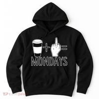 Coffee Plus Middle Finger Equals Monday Hoodie thumb 0