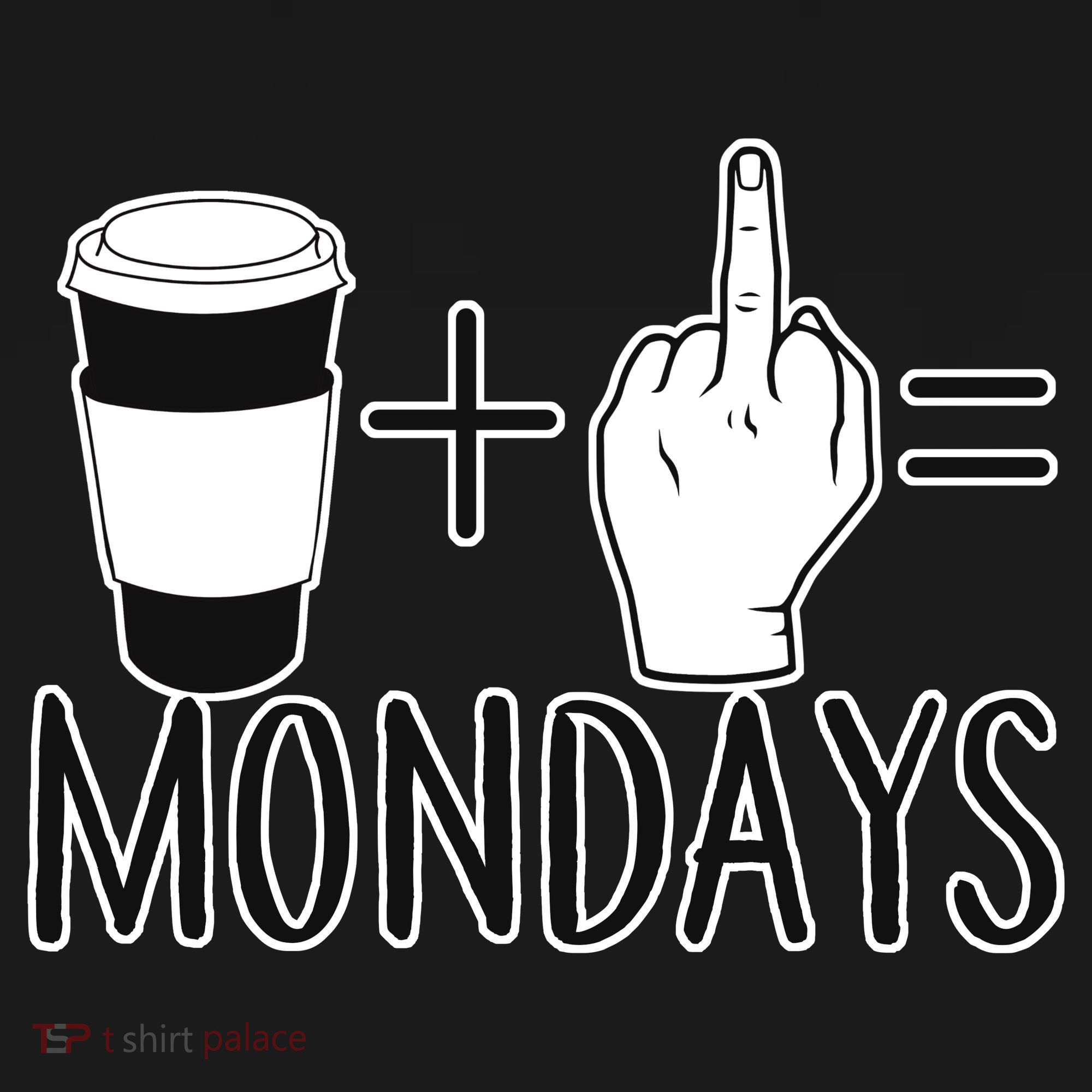 Coffee Plus Middle Finger Equals Monday Long Sleeve Shirt