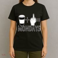 Coffee Plus Middle Finger Equals Monday T-Shirt thumb 4