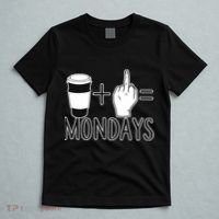 Coffee Plus Middle Finger Equals Monday T-Shirt thumb 5