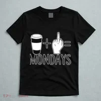 Coffee Plus Middle Finger Equals Monday T-Shirt thumb 5