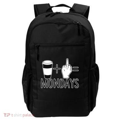 Coffee Plus Middle Finger Equals Monday Backpack