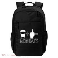 Coffee Plus Middle Finger Equals Monday Backpack thumb 0