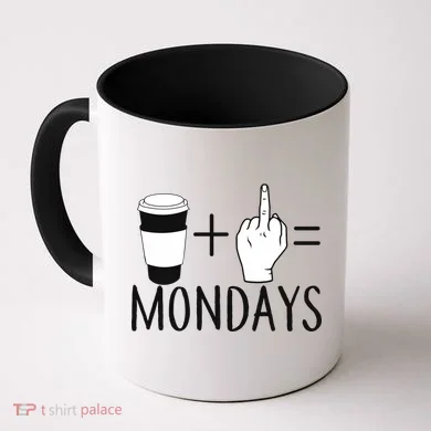 Coffee Plus Middle Finger Equals Monday Coffee Mug
