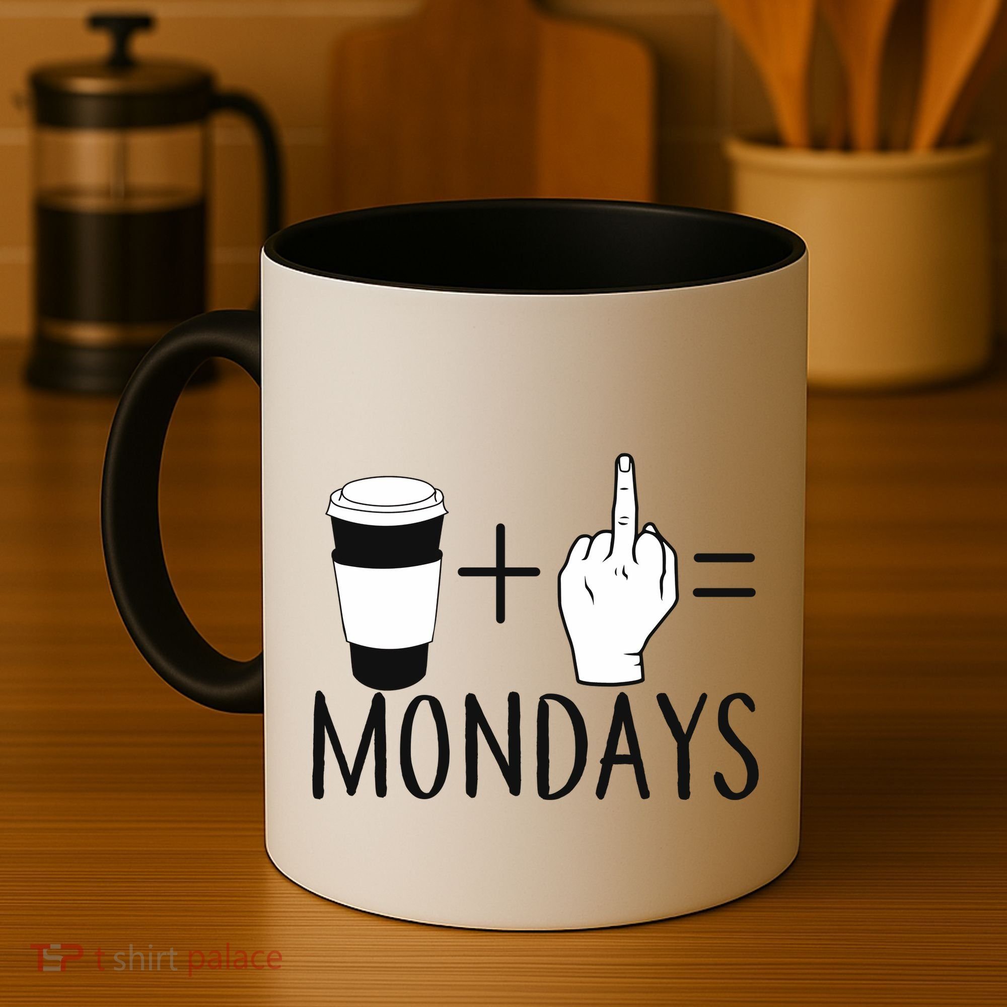 Coffee Plus Middle Finger Equals Monday Coffee Mug