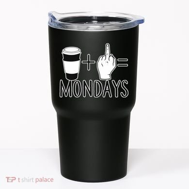 Coffee Plus Middle Finger Equals Monday Tumbler