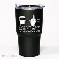 Coffee Plus Middle Finger Equals Monday Tumbler thumb 0