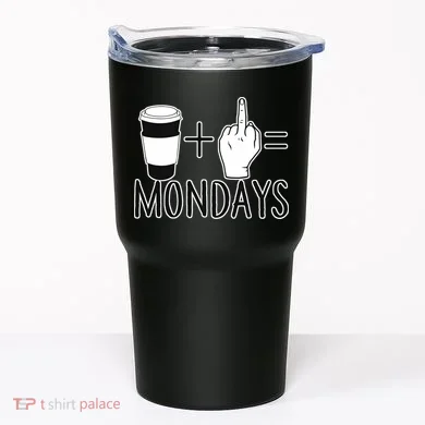 Coffee Plus Middle Finger Equals Monday Tumbler