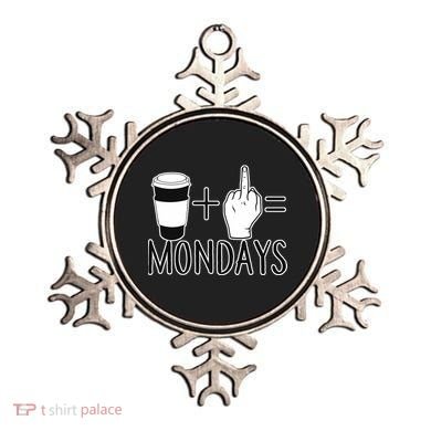 Coffee Plus Middle Finger Equals Monday Ornament