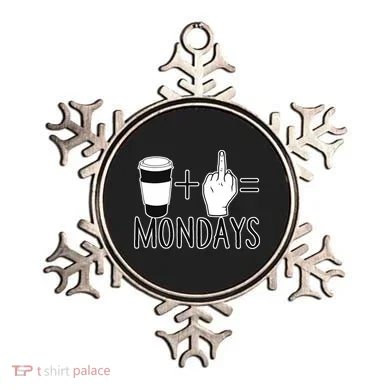 Coffee Plus Middle Finger Equals Monday Ornament