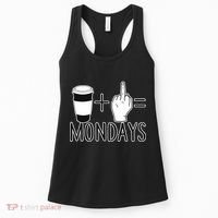 Coffee Plus Middle Finger Equals Monday Women's Tank Top thumb 0