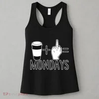 Coffee Plus Middle Finger Equals Monday Women's Tank Top thumb 3