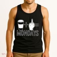 Coffee Plus Middle Finger Equals Monday Tank Top thumb 3