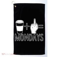 Coffee Plus Middle Finger Equals Monday Golf Towel thumb 0