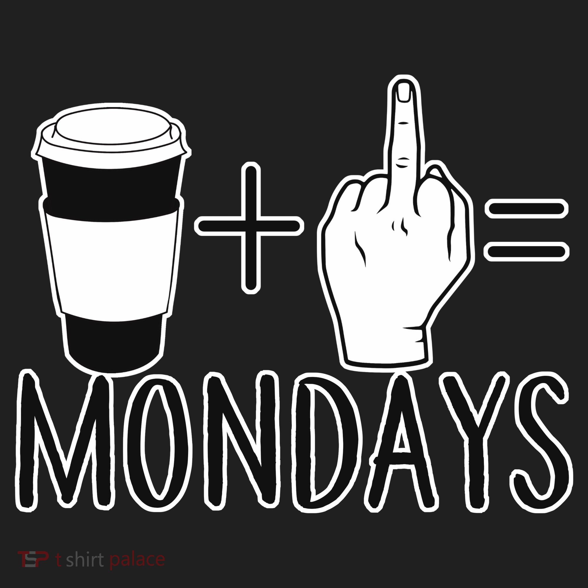 Coffee Plus Middle Finger Equals Monday Golf Towel
