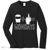 Coffee Plus Middle Finger Equals Monday Women's Long Sleeve Shirt thumb 0