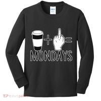 Coffee Plus Middle Finger Equals Monday Kids Long Sleeve Shirt thumb 0
