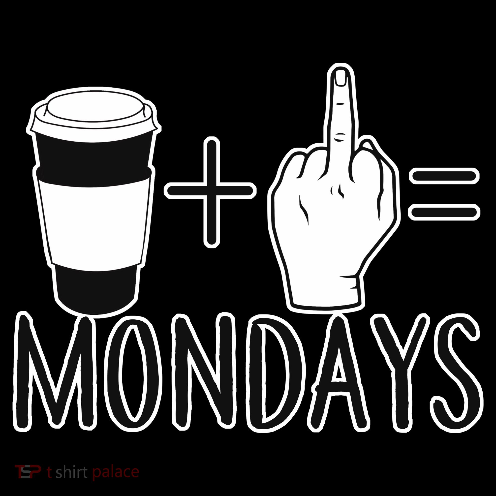 Coffee Plus Middle Finger Equals Monday Kids T-Shirt