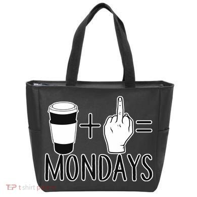 Coffee Plus Middle Finger Equals Monday Tote Bag