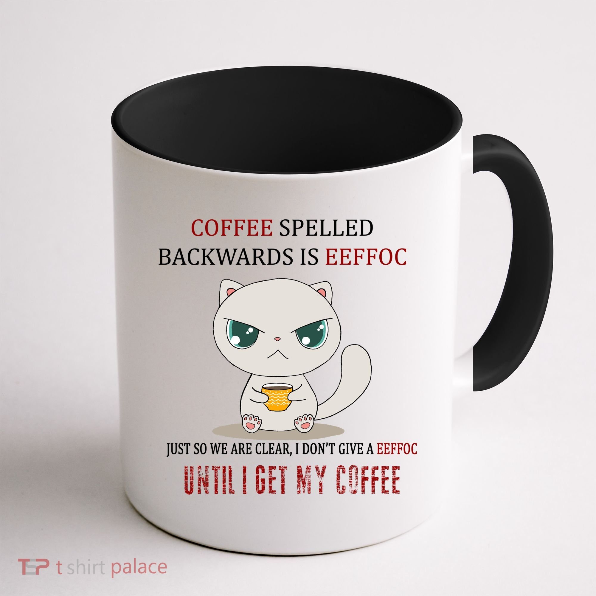 Coffee Spelled Backwards EEFOC Coffee Mug