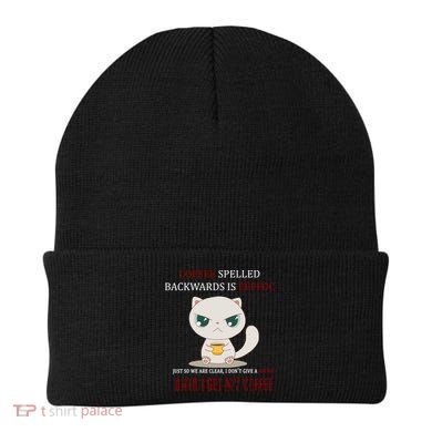 Coffee Spelled Backwards EEFOC Beanie