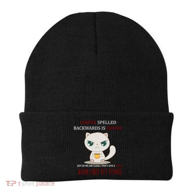 Coffee Spelled Backwards EEFOC Beanie