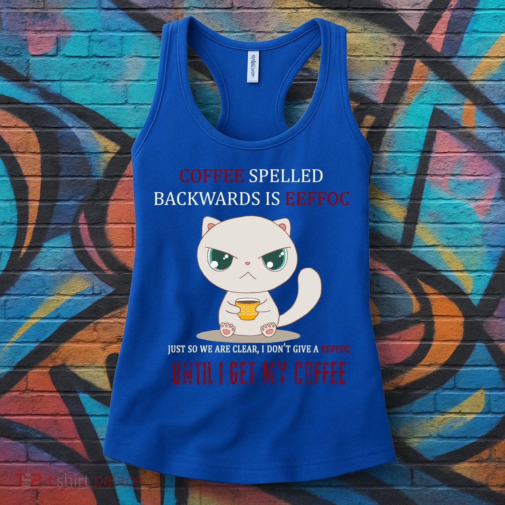 Coffee Spelled Backwards EEFOC Women's Tank Top