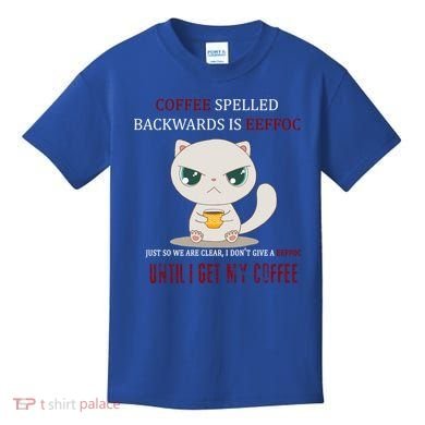 Coffee Spelled Backwards EEFOC Kids T-Shirt