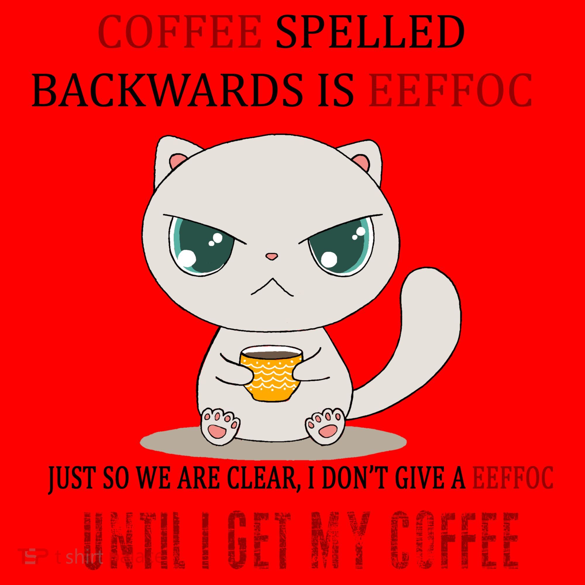 Coffee Spelled Backwards EEFOC Santa Hat
