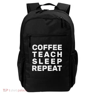 Coffee Teach Sleep Repeat Backpack