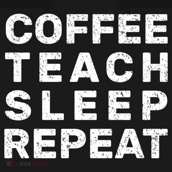 Coffee Teach Sleep Repeat Bucket Hat