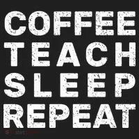 Coffee Teach Sleep Repeat Golf Towel thumb 3