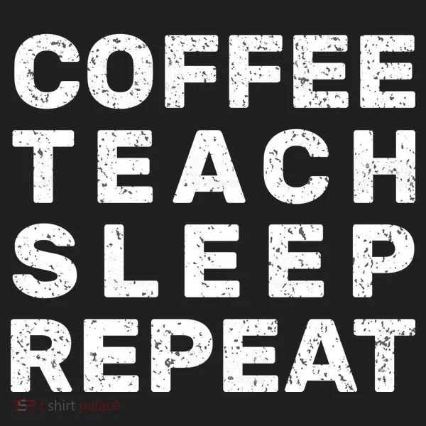 Coffee Teach Sleep Repeat Golf Towel