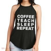 Coffee Teach Sleep Repeat Women's Perfect Tri Rocker Tank thumb 2