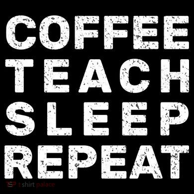 Coffee Teach Sleep Repeat Women's Perfect Tri Rocker Tank