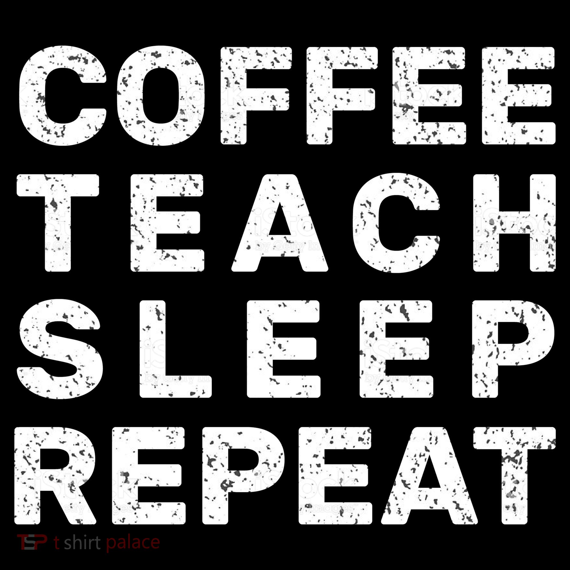 Coffee Teach Sleep Repeat Women's Perfect Tri Rocker Tank