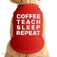 Coffee Teach Sleep Repeat Doggie Tank thumb 0