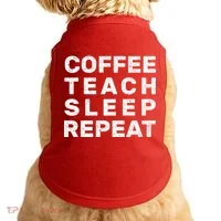 Coffee Teach Sleep Repeat Doggie Tank thumb 0