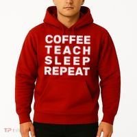Coffee Teach Sleep Repeat Hoodie thumb 2