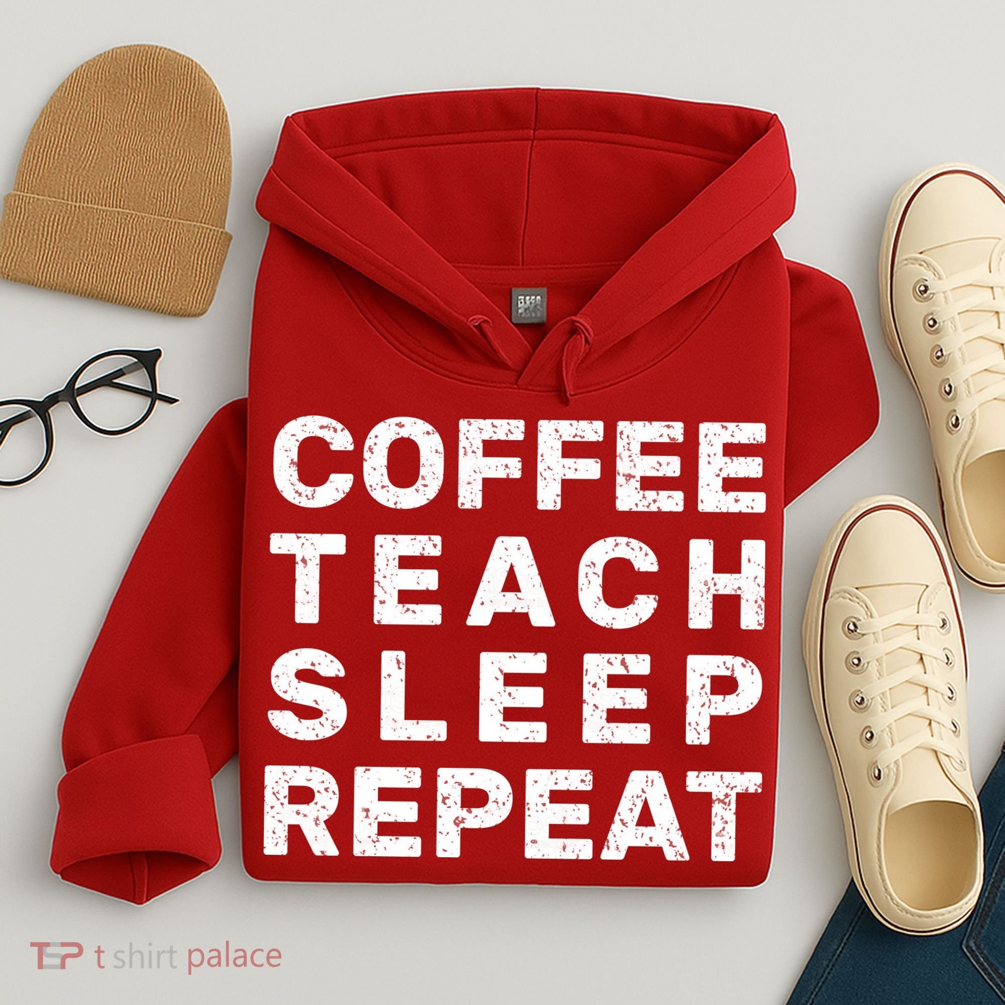 Coffee Teach Sleep Repeat Hoodie