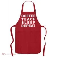 Coffee Teach Sleep Repeat Apron thumb 0