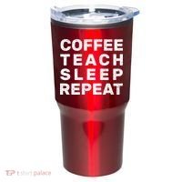 Coffee Teach Sleep Repeat Tumbler thumb 0