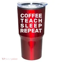 Coffee Teach Sleep Repeat Tumbler thumb 0