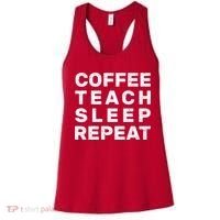 Coffee Teach Sleep Repeat Women's Tank Top thumb 0