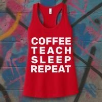 Coffee Teach Sleep Repeat Women's Tank Top thumb 3
