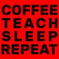 Coffee Teach Sleep Repeat Santa Hat thumb 1