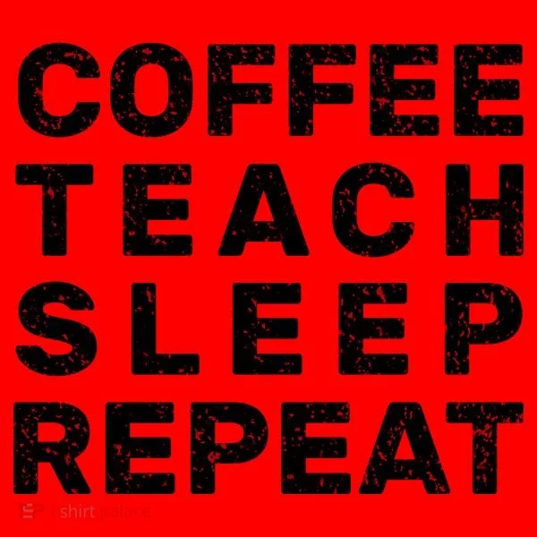 Coffee Teach Sleep Repeat Santa Hat