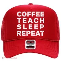Coffee Teach Sleep Repeat Hat thumb 0