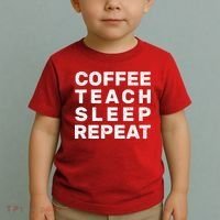 Coffee Teach Sleep Repeat Toddler T-Shirt thumb 2